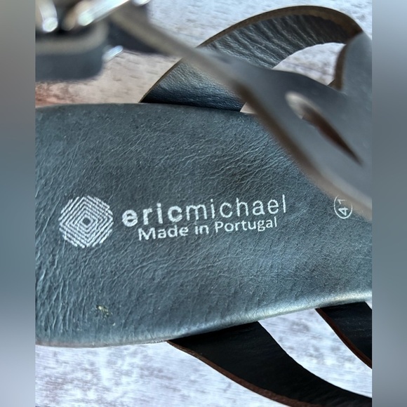 NEW w/Box Eric Michael Toscana Leather Cutout Sandals Euro 41 US Size 9.5-10 - Picture 7 of 9